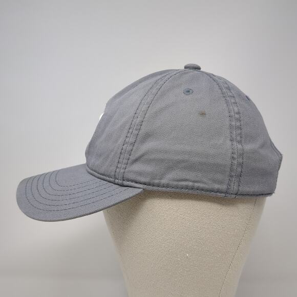 Adidas Trefoil Slideback Hat Gray One Size Embroidered Vent Holes - Picture 3 of 9